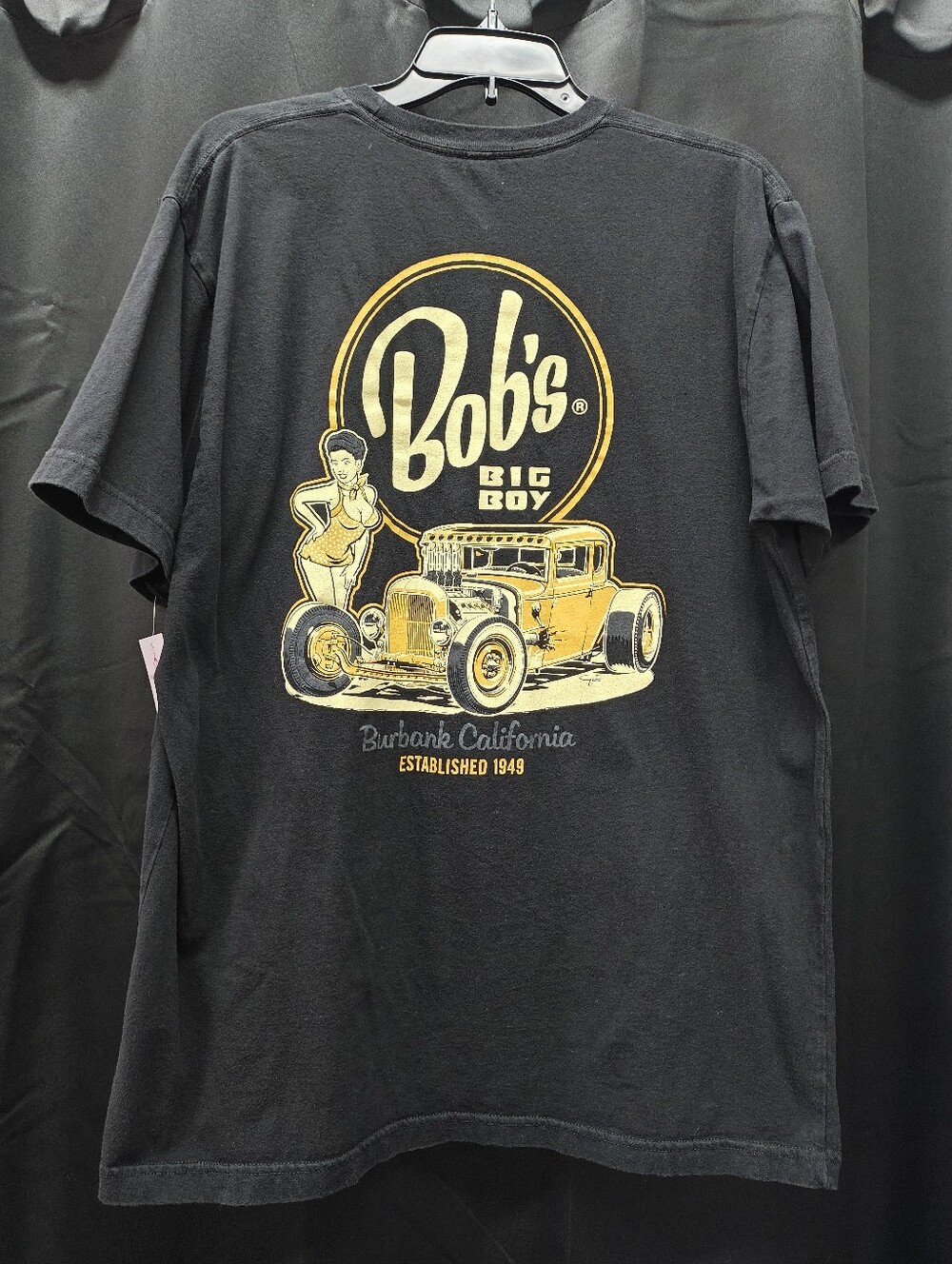 Bobs Big Boy Burbank CA Black TShirt Sz XL